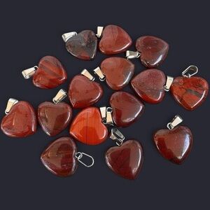 Red Jasper Heart Pendant Necklace